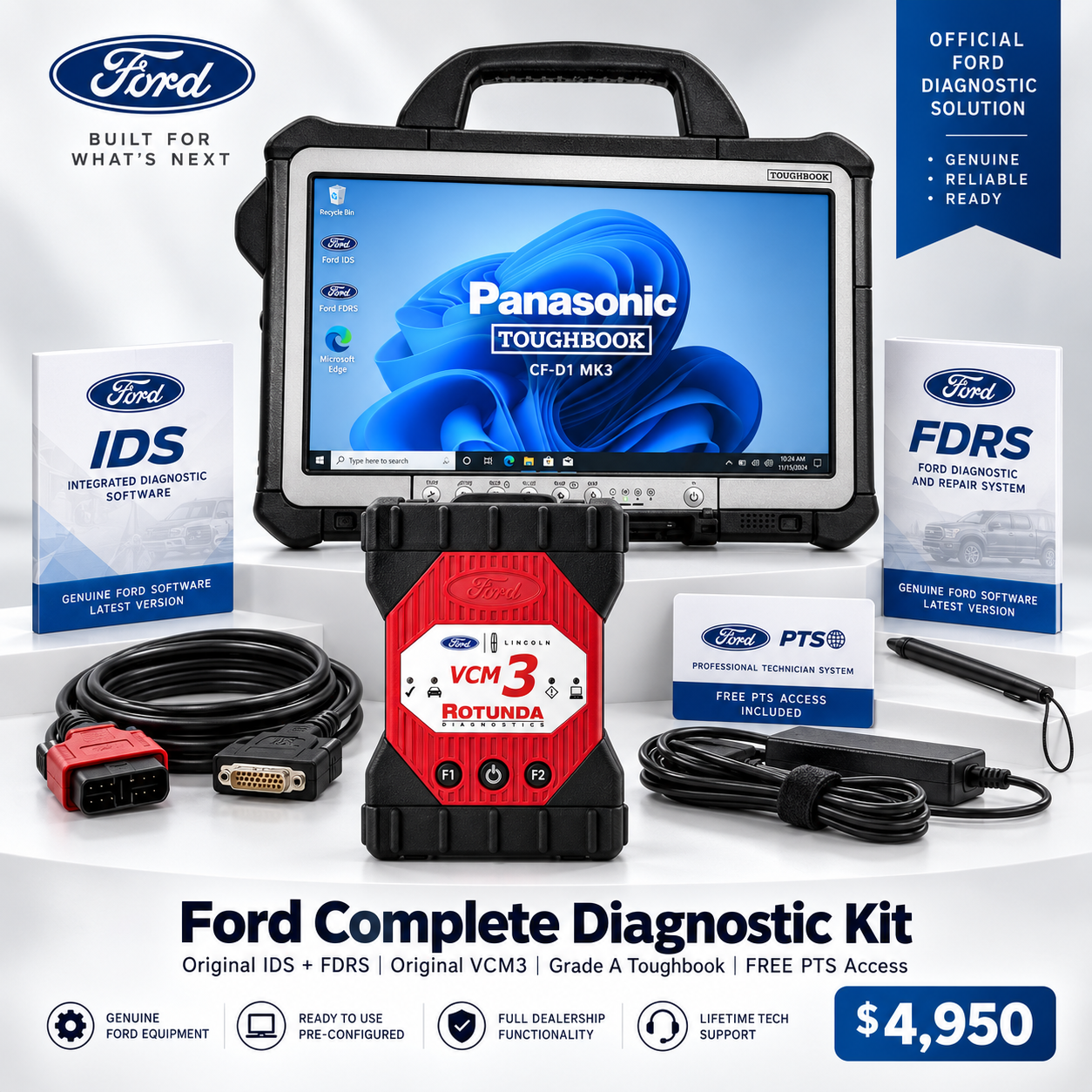 Ford Complete Diagnostic Kit | IDS, FDRS, VCM3 & PTS